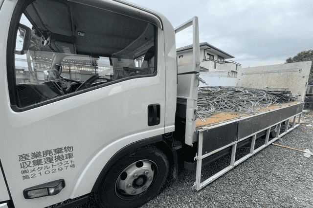 愛知県春日井市電気工事店でのスクラップ回収